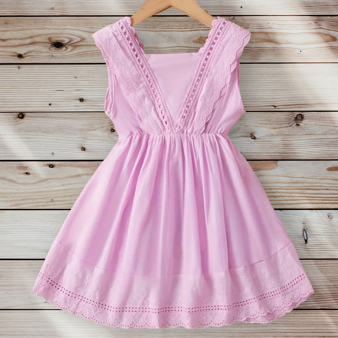 ELIZABETH Embroidered Eyelet Dress