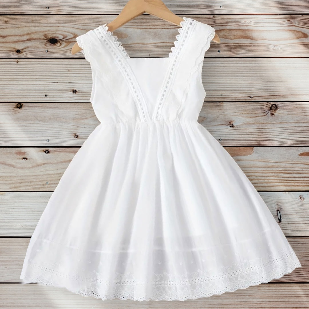 ELIZABETH Embroidered Eyelet Dress