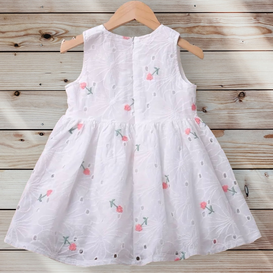 JESSICA Floral Embroidered Eyelet Dress