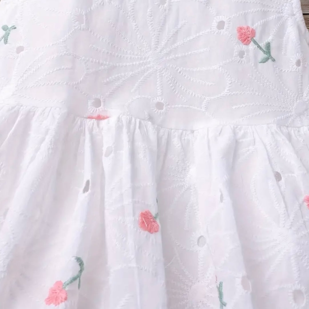 JESSICA Floral Embroidered Eyelet Dress