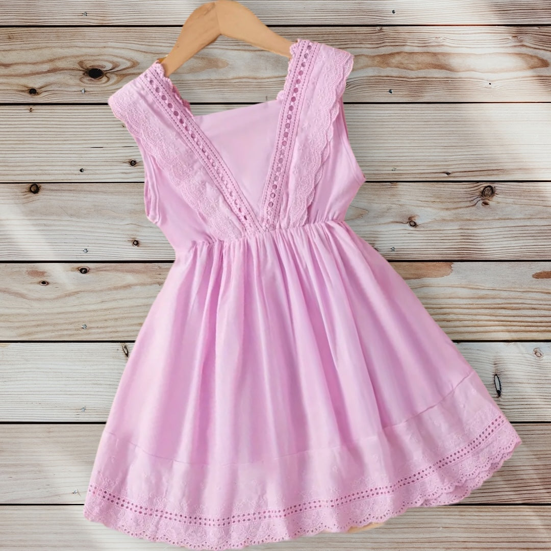 ELIZABETH Embroidered Eyelet Dress