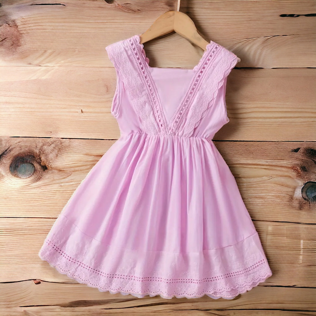 ELIZABETH Embroidered Eyelet Dress