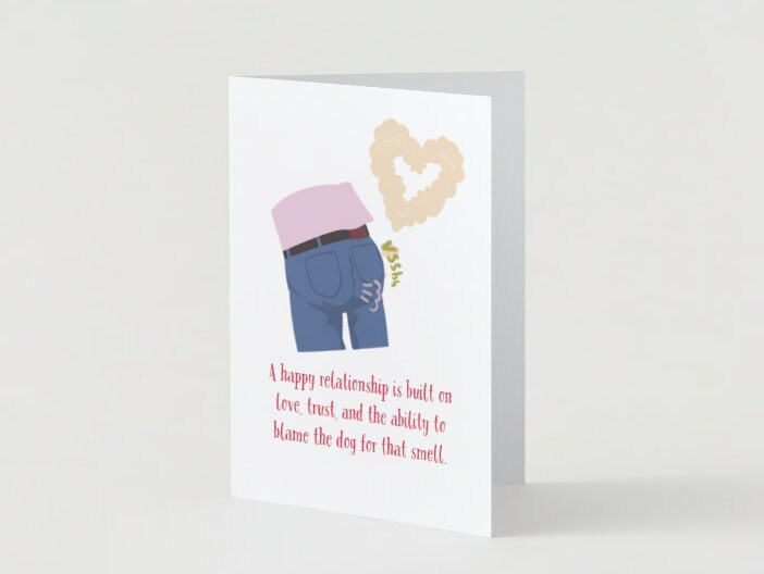 Funny Personalized Greeting Card for Valentine's Day, Anniversary, Love