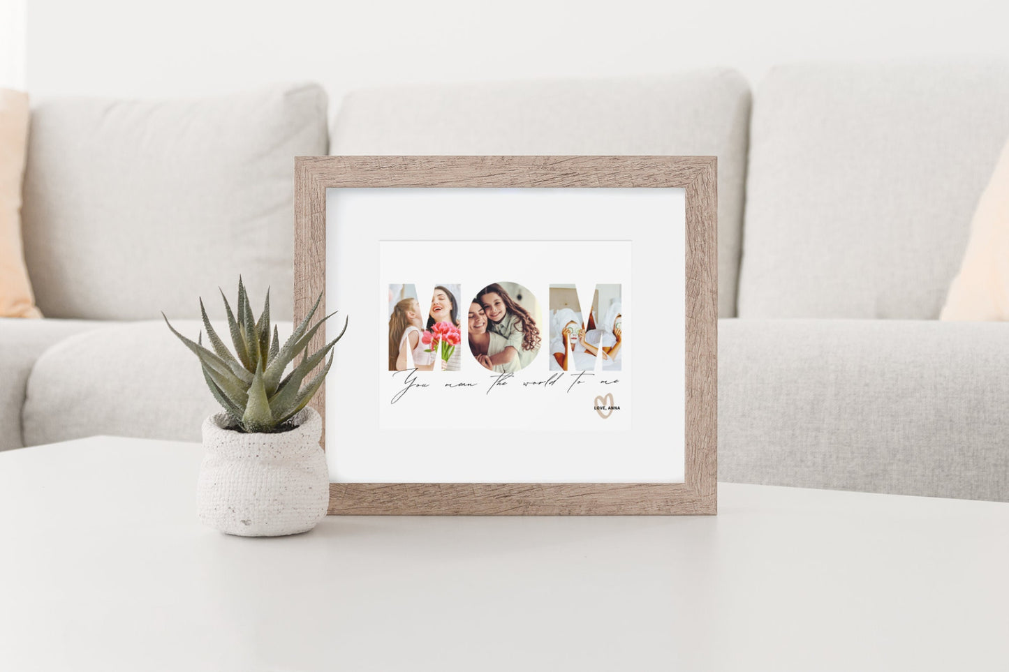 Mom Photo Greeting Card, You Mean the World to Me