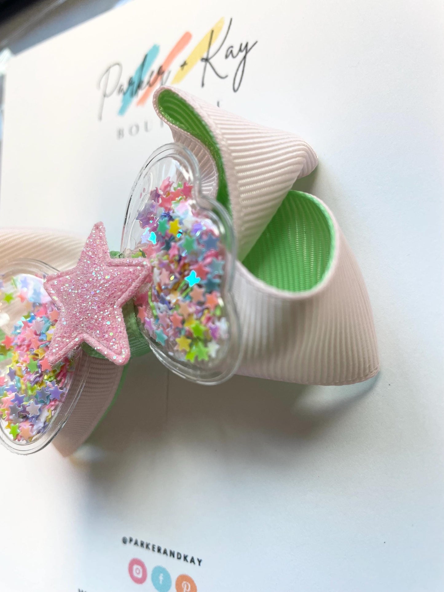 Two-Toned Twisted Shaker Hair Bow