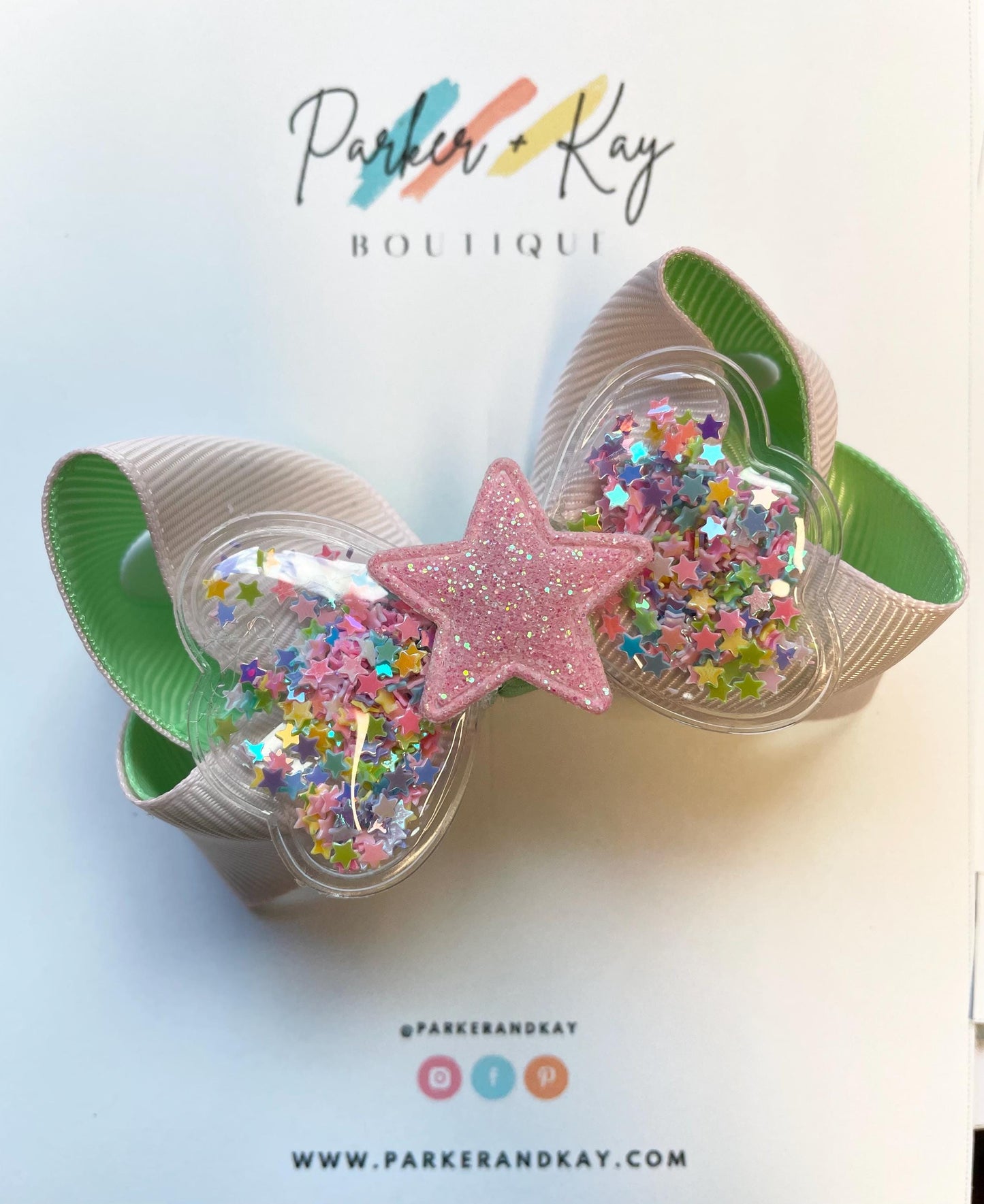 Two-Toned Twisted Shaker Hair Bow