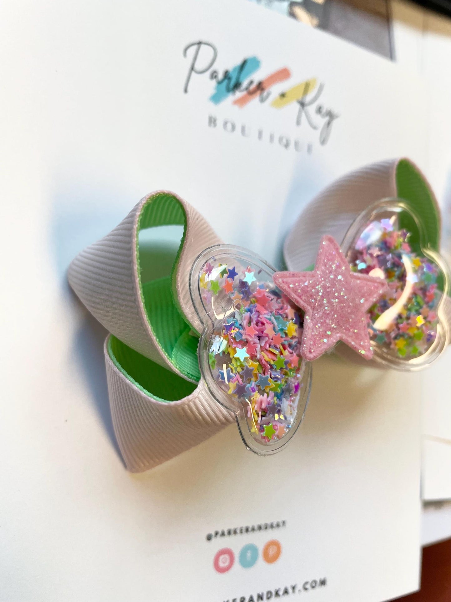 Two-Toned Twisted Shaker Hair Bow