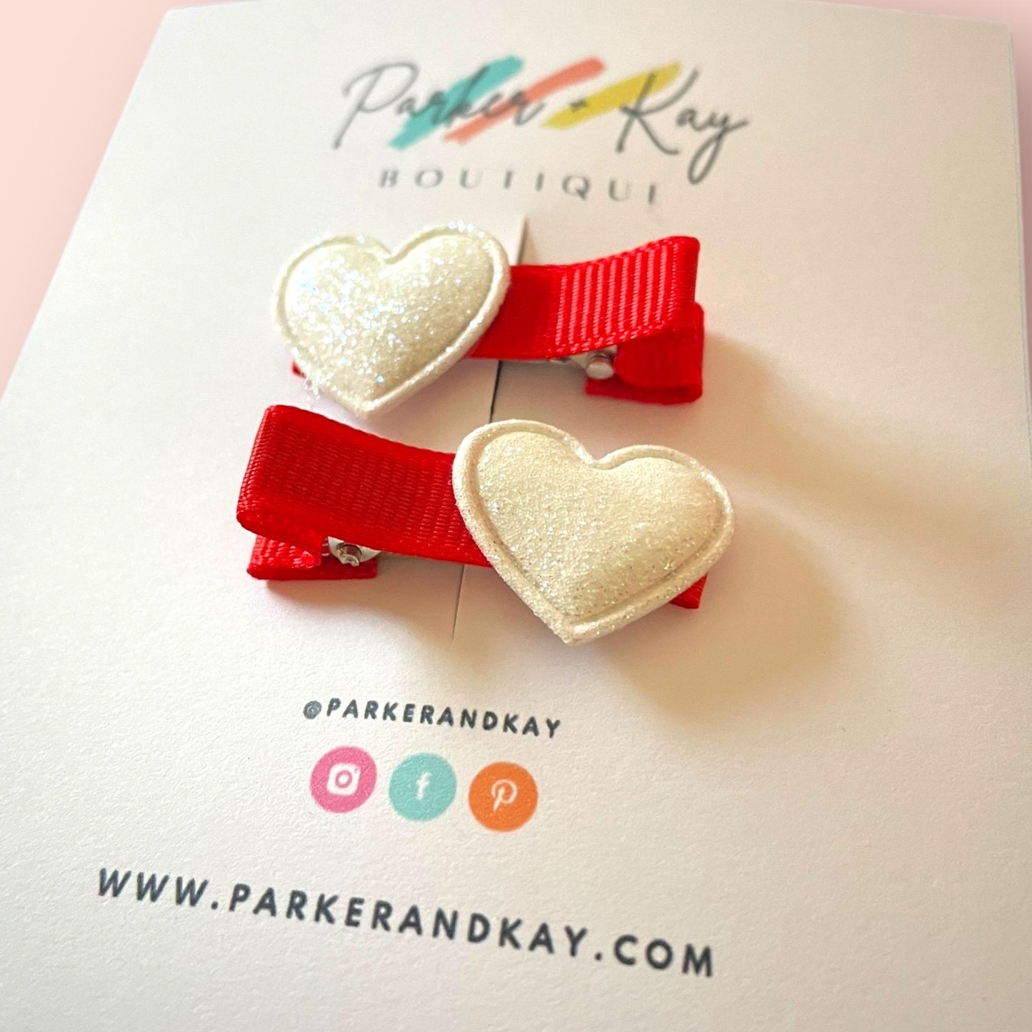 Valentine’s Little Heart Hair Clips