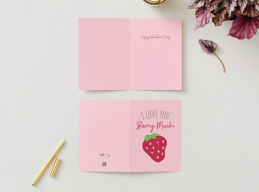 Valentine’s I Love You Berry Much Greeting Card