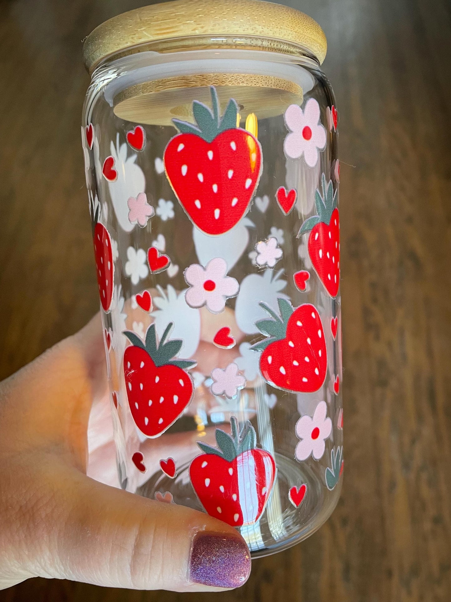 16oz Valentine’s Glass Cup