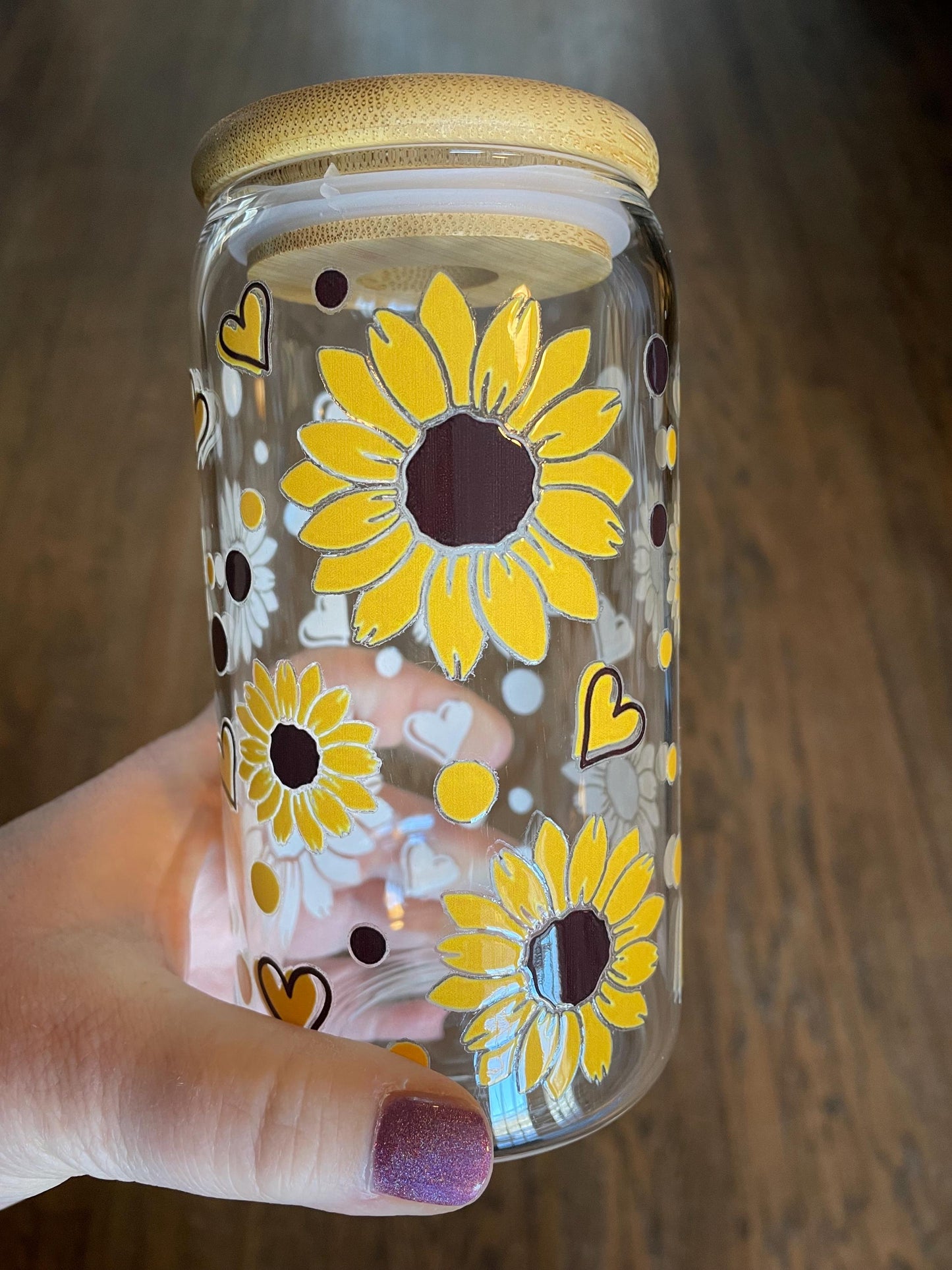 16oz Valentine’s Glass Cup