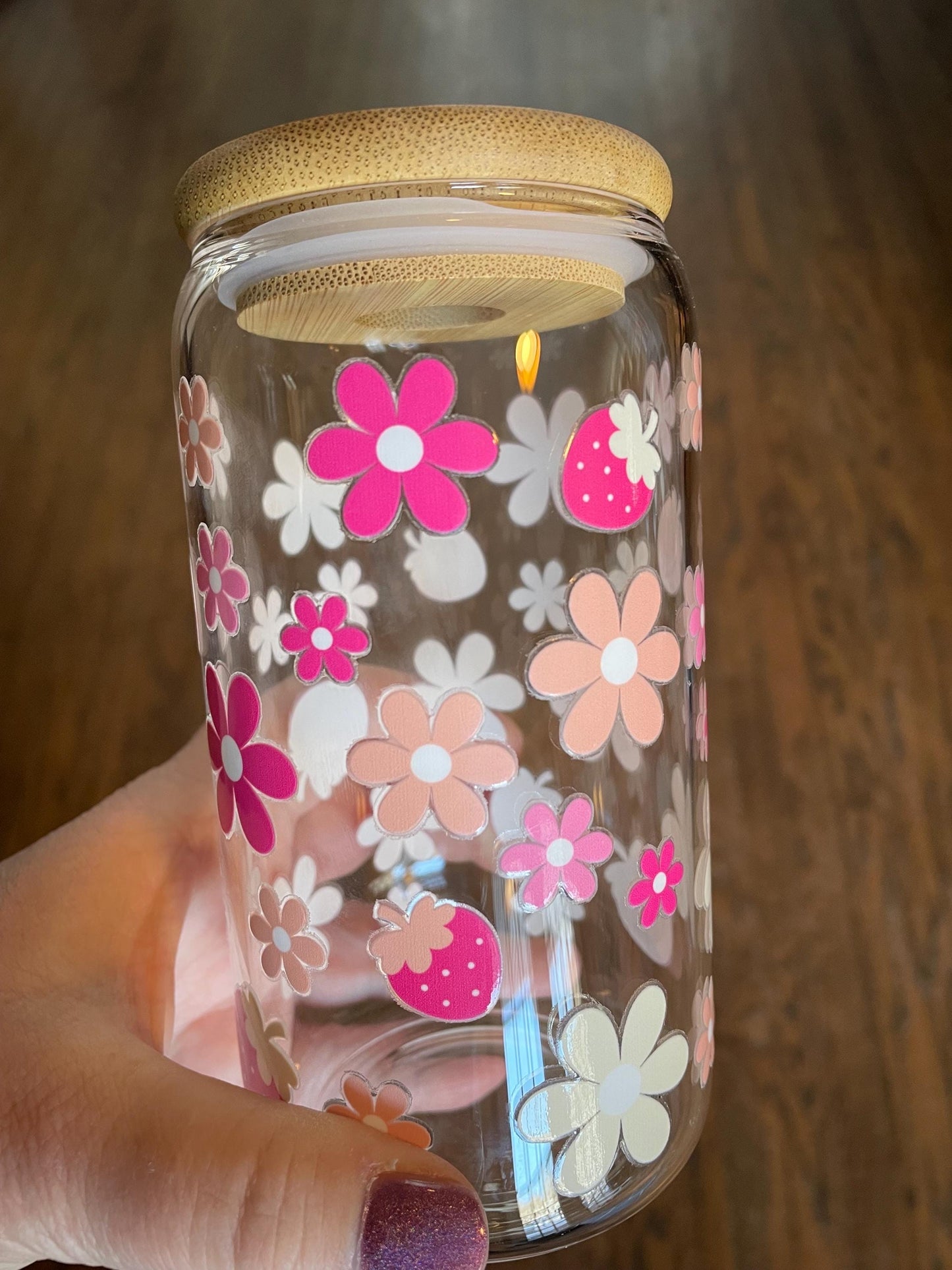 16oz Valentine’s Glass Cup