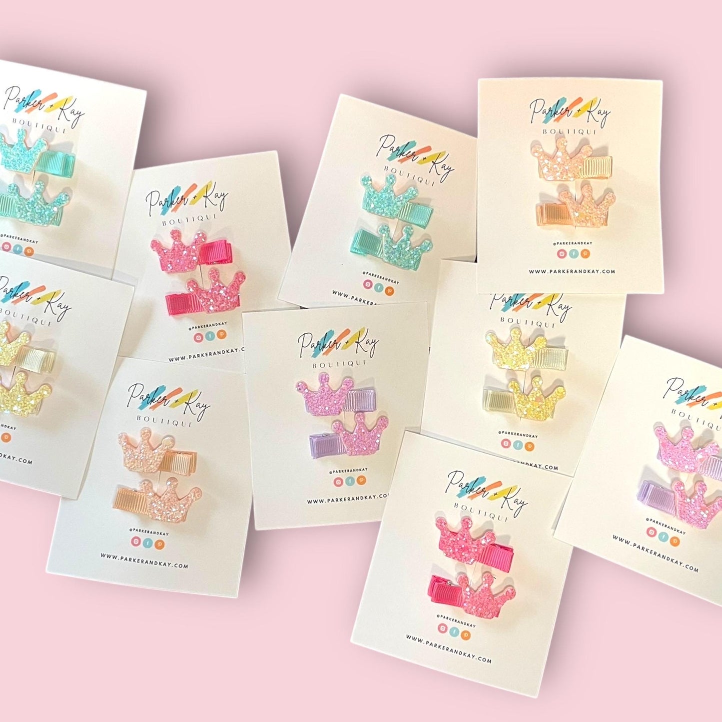 Sparkling Crown Hair Clips