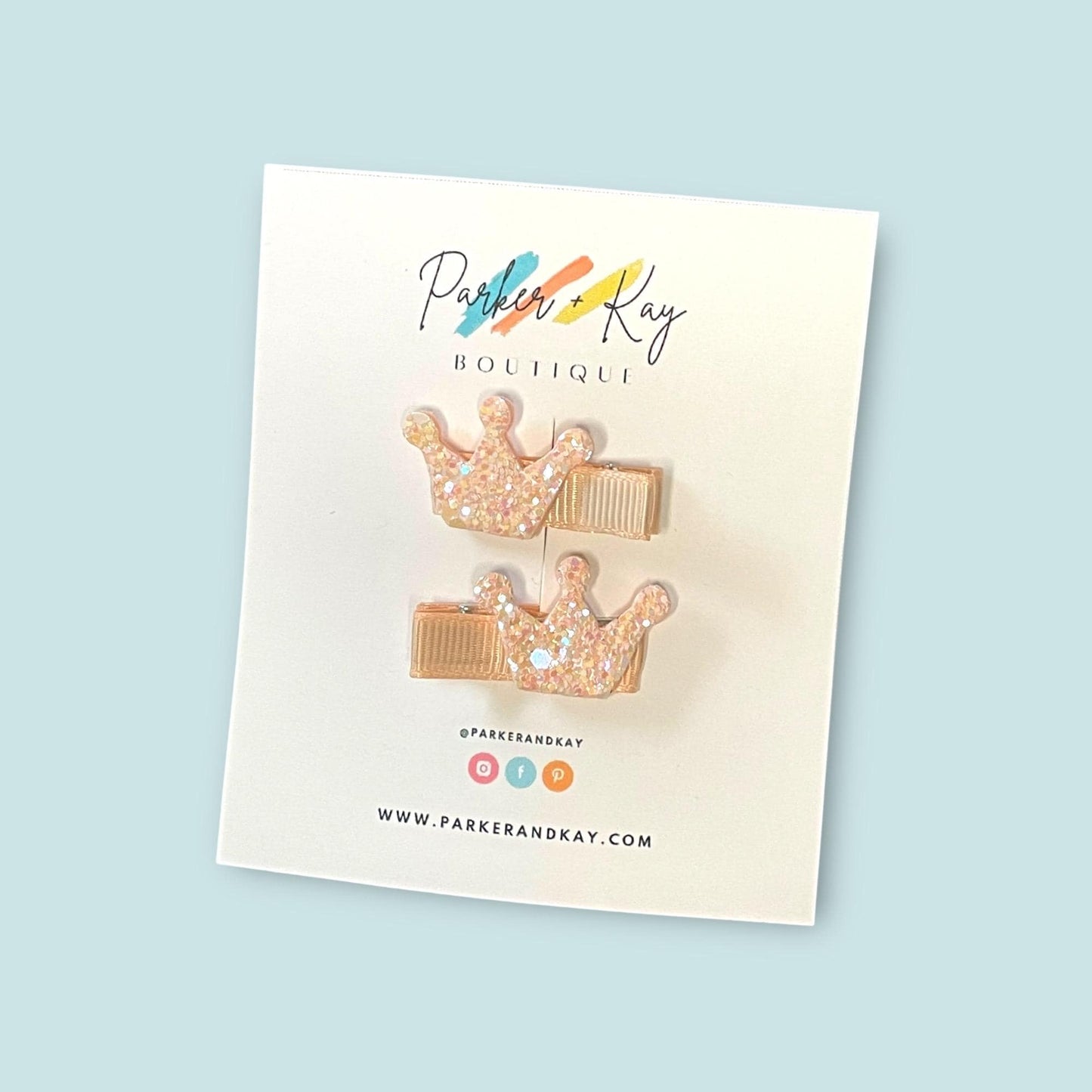 Sparkling Crown Hair Clips