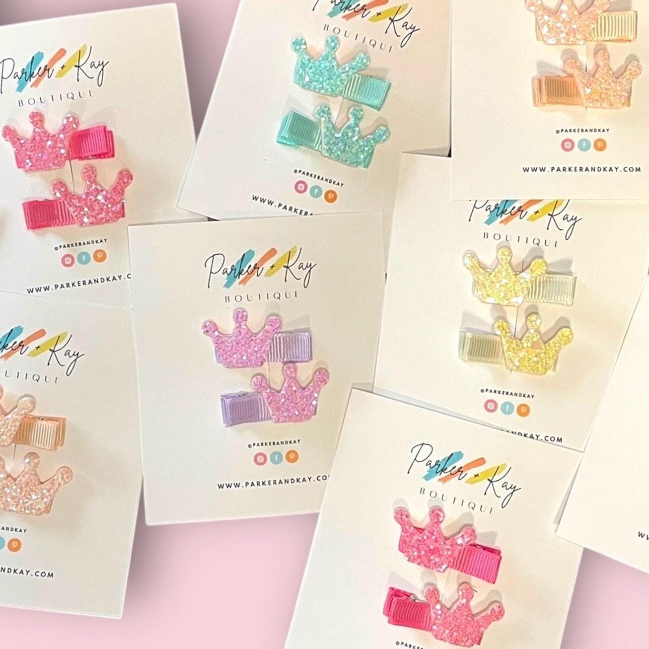 Sparkling Crown Hair Clips