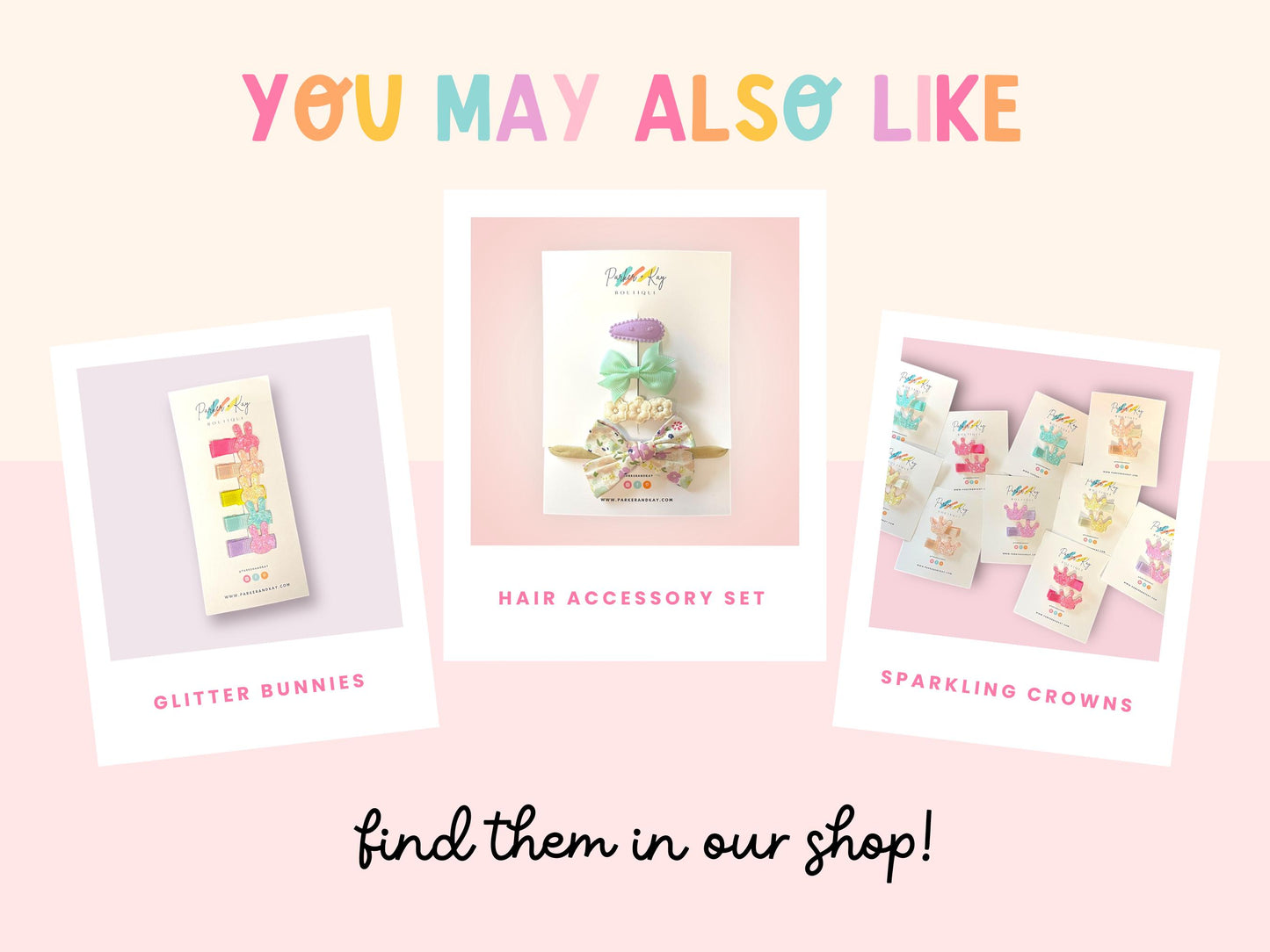 CORA Knit Hearts Hair Clips