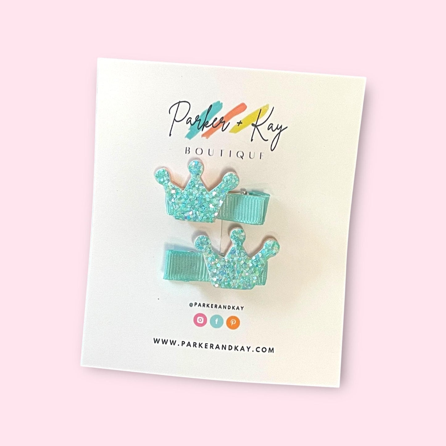 Sparkling Crown Hair Clips