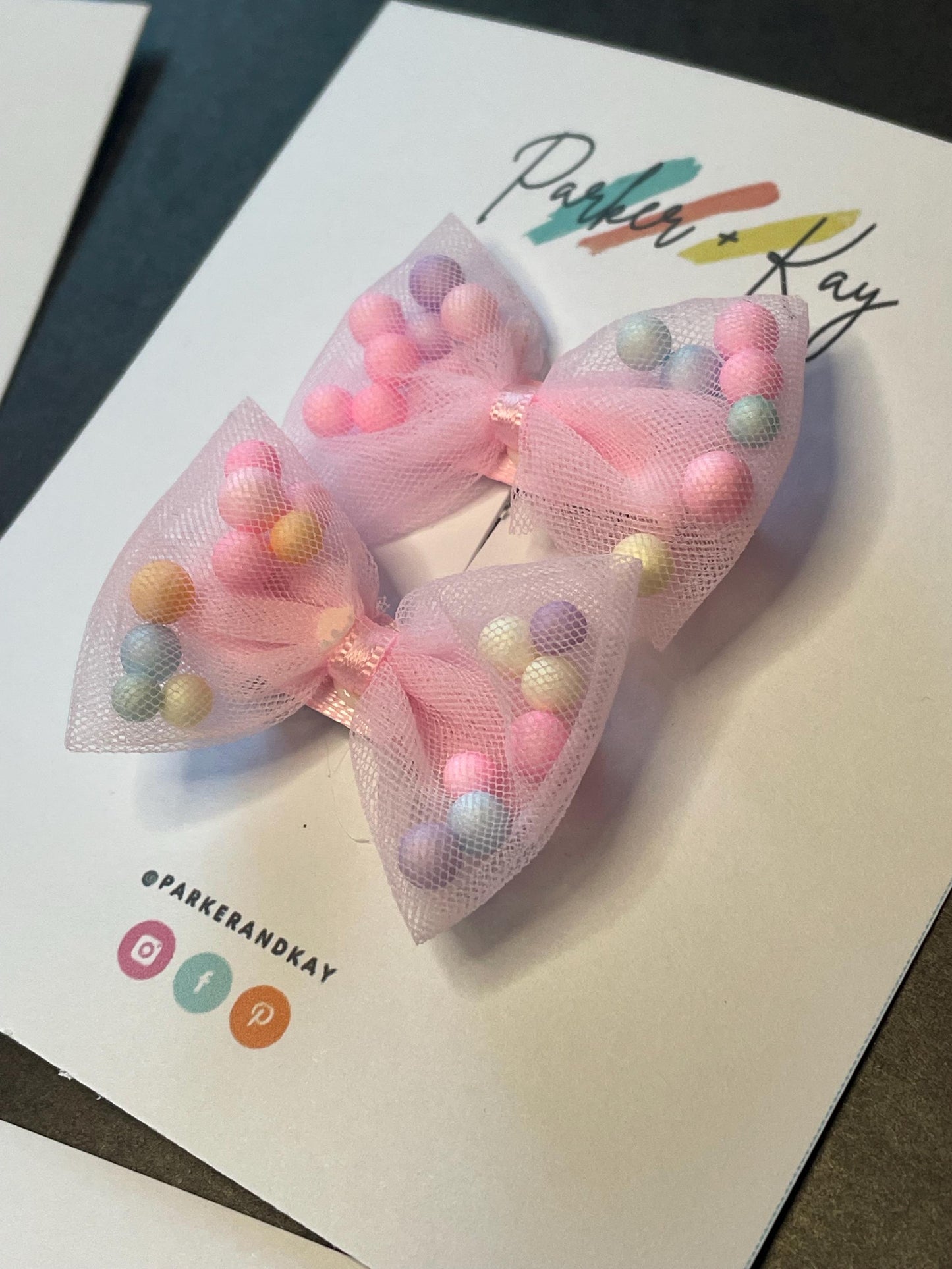 Pastel Shaker Bow Hair Clips