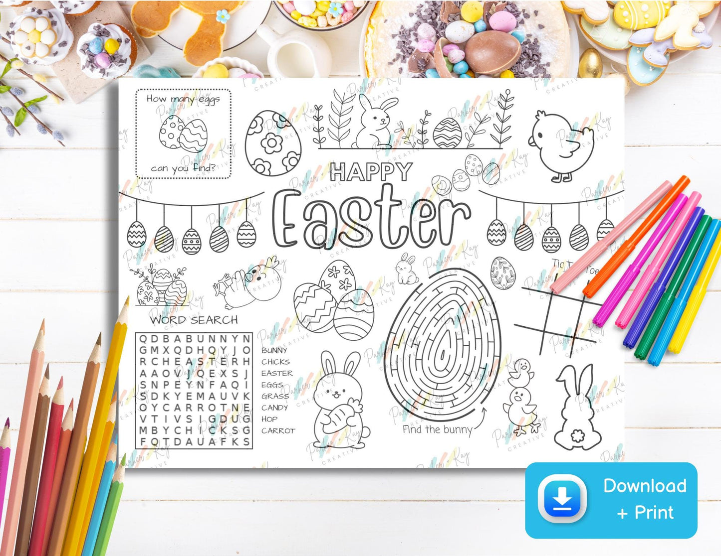 Easter Activity Sheet for Kids