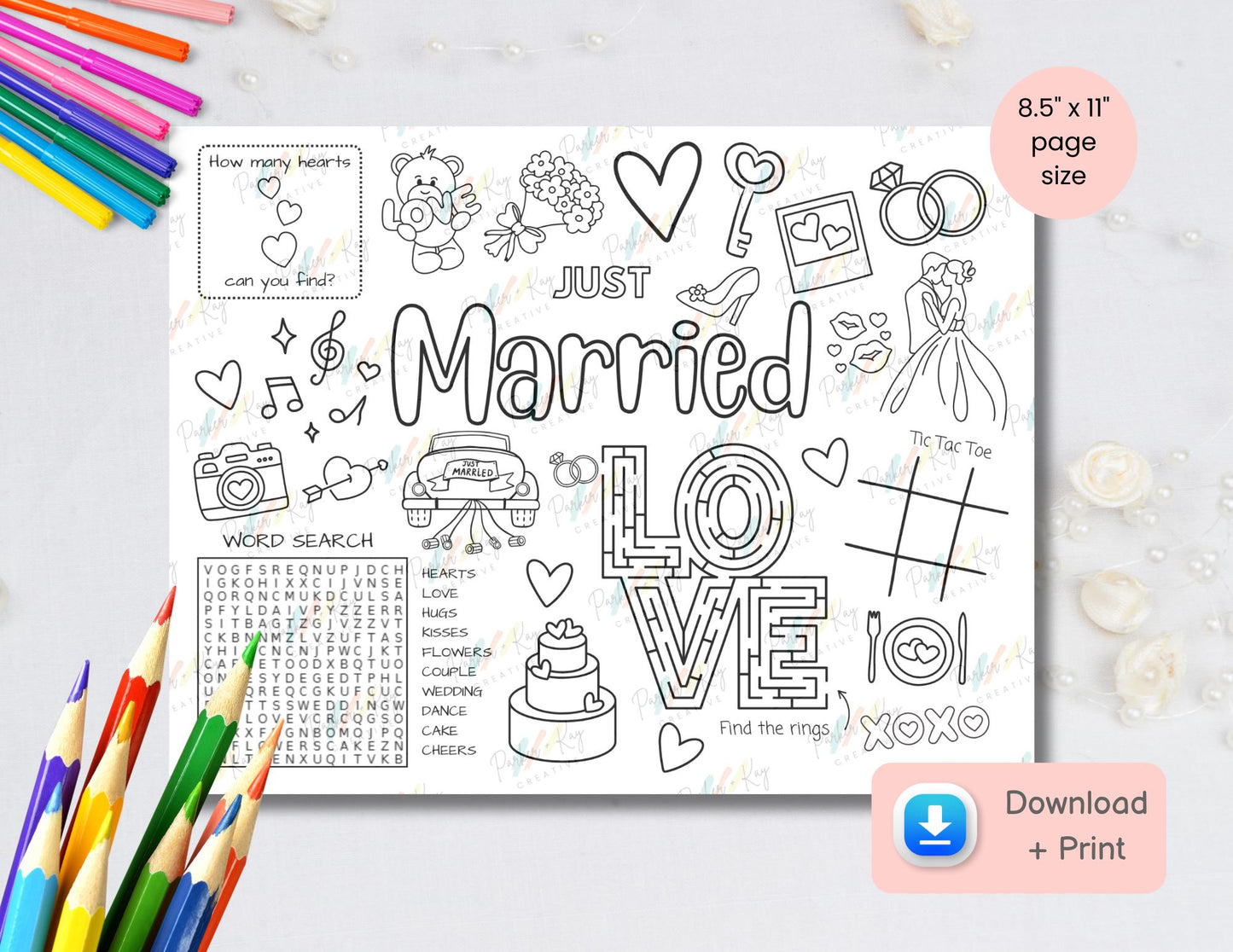 Wedding Activity Sheet for Kids