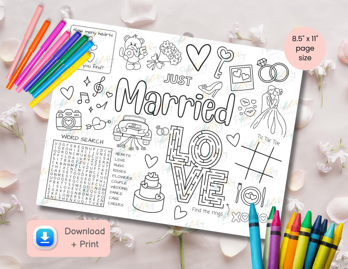 Wedding Activity Sheet for Kids