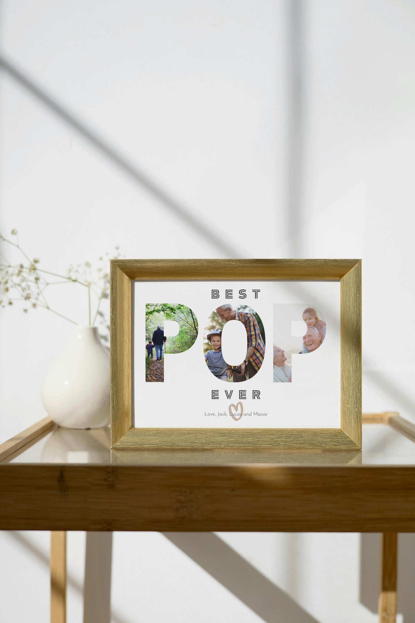 POP Photo Greeting Card, Best Ever, Perfect for Father's Day or Grandparent's Day