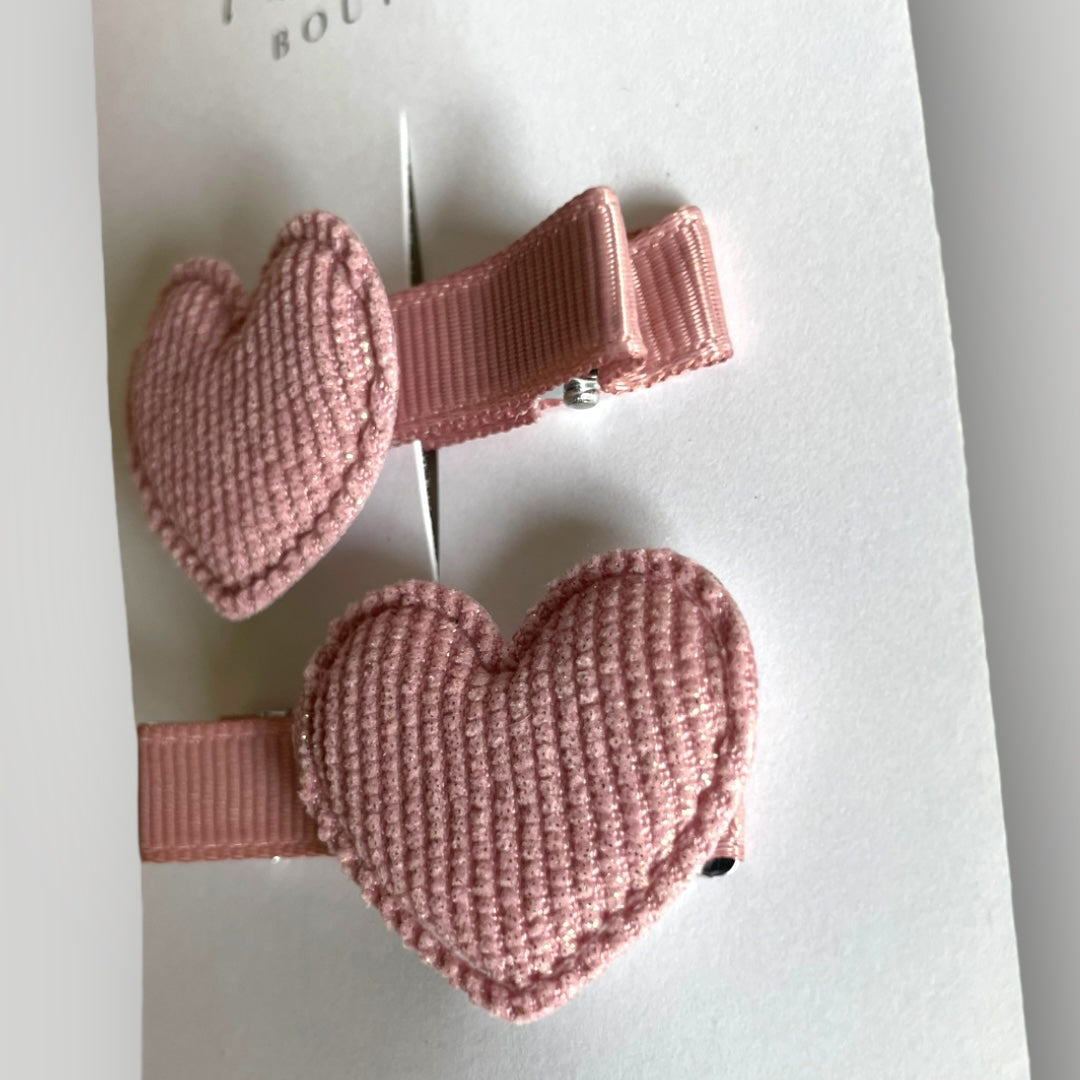 PATTY Textured Hearts Hair Clips