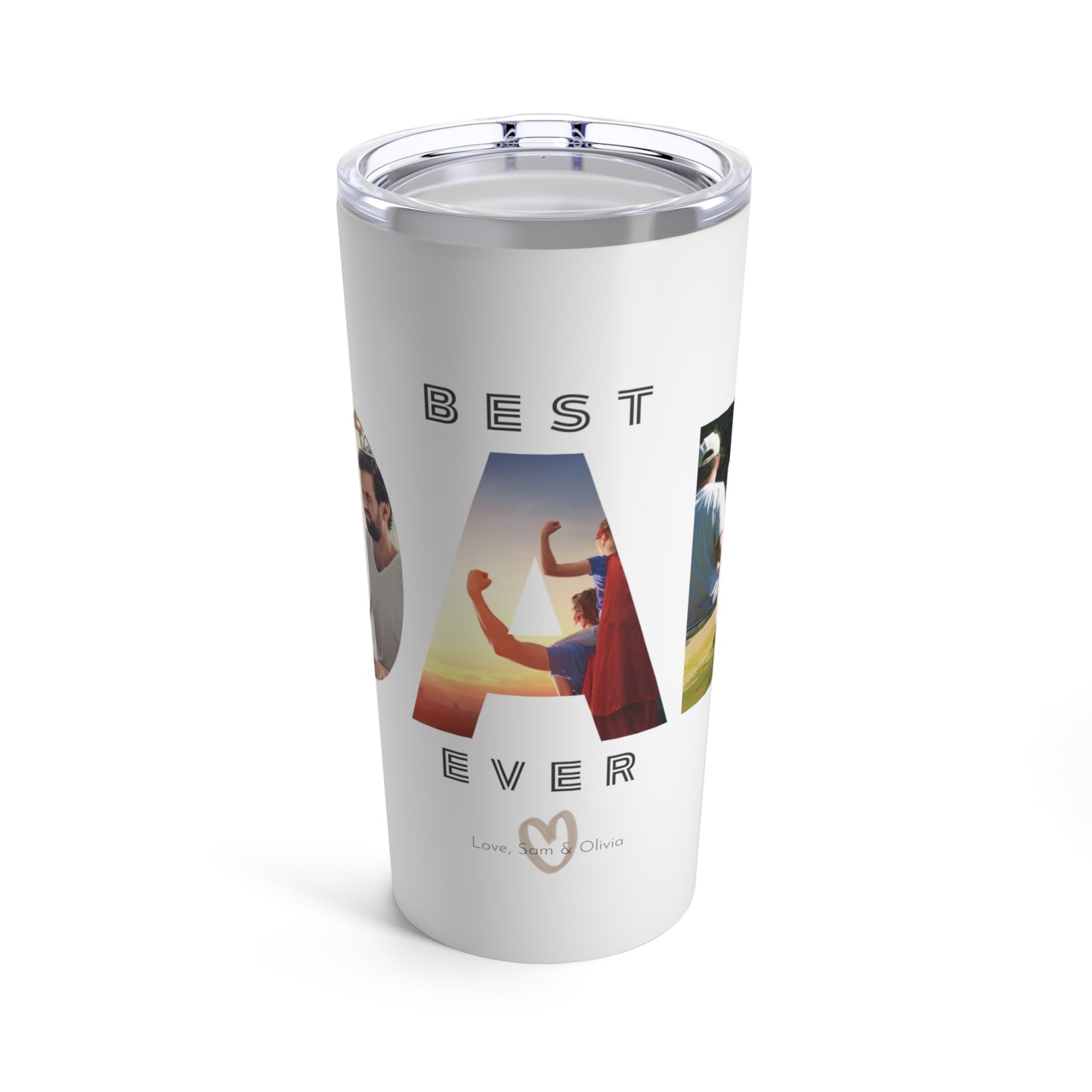 BEST DAD EVER Personalized Stainless Steel Tumbler 20oz