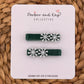 Velvet Snowflakes Clips