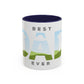 BEST DAD EVER Personalized Accent Coffee Mug (11, 15oz)