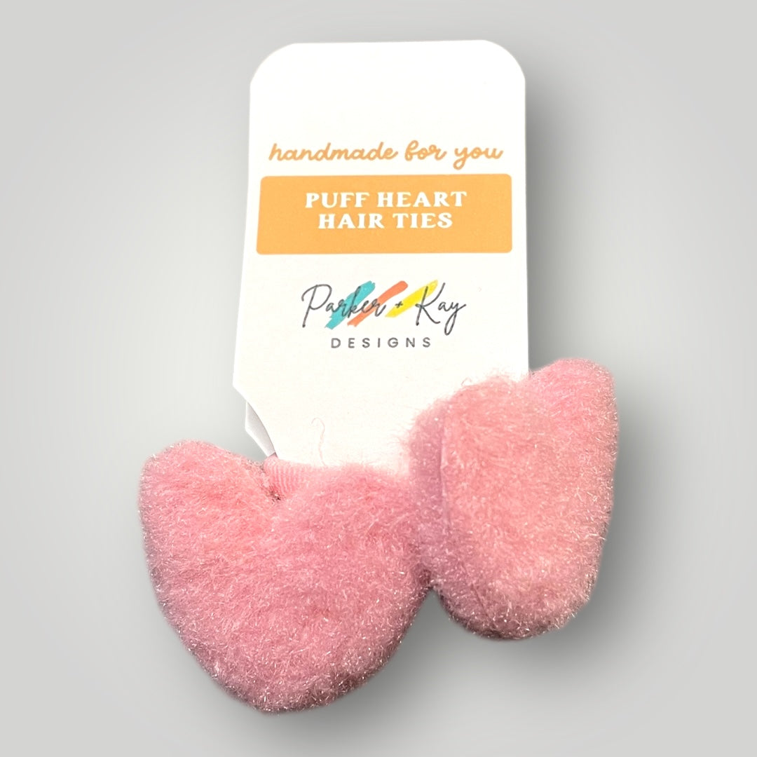 Wool Heart Hair Ties or Clips