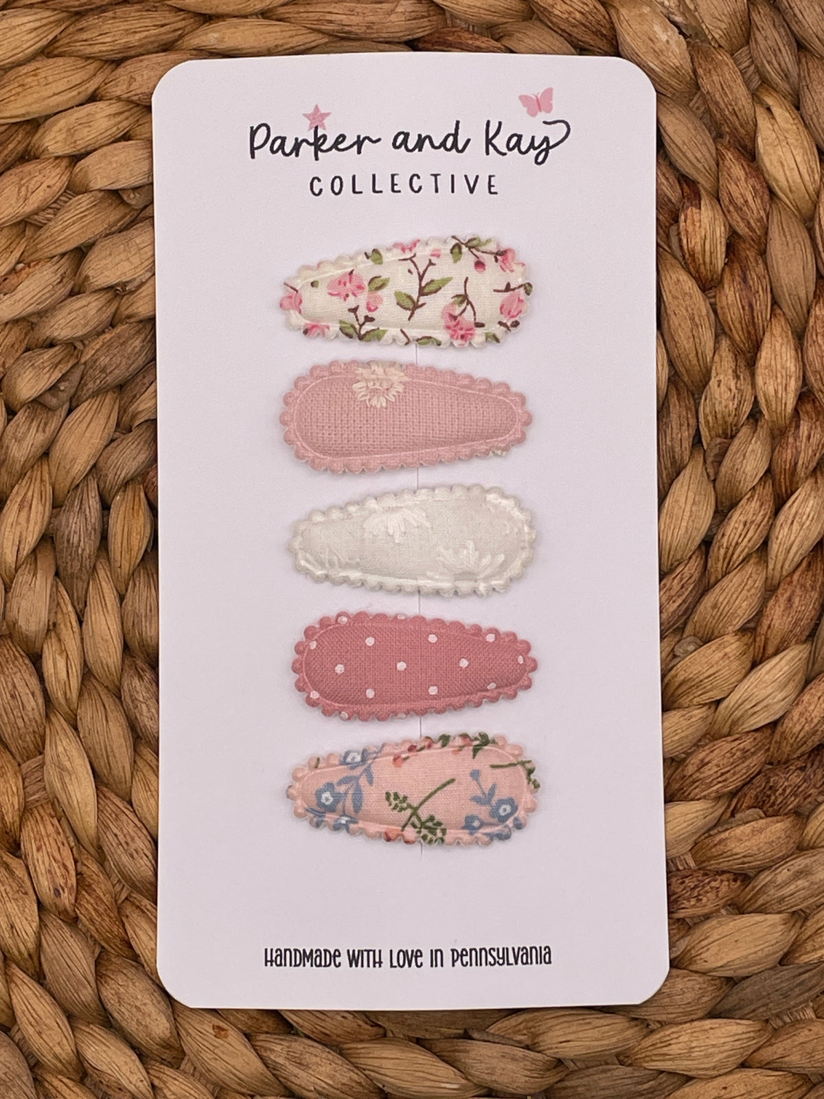Petite Snap Clip Set | Rose Garden