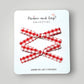 Petite Gingham Hair Bows | Red