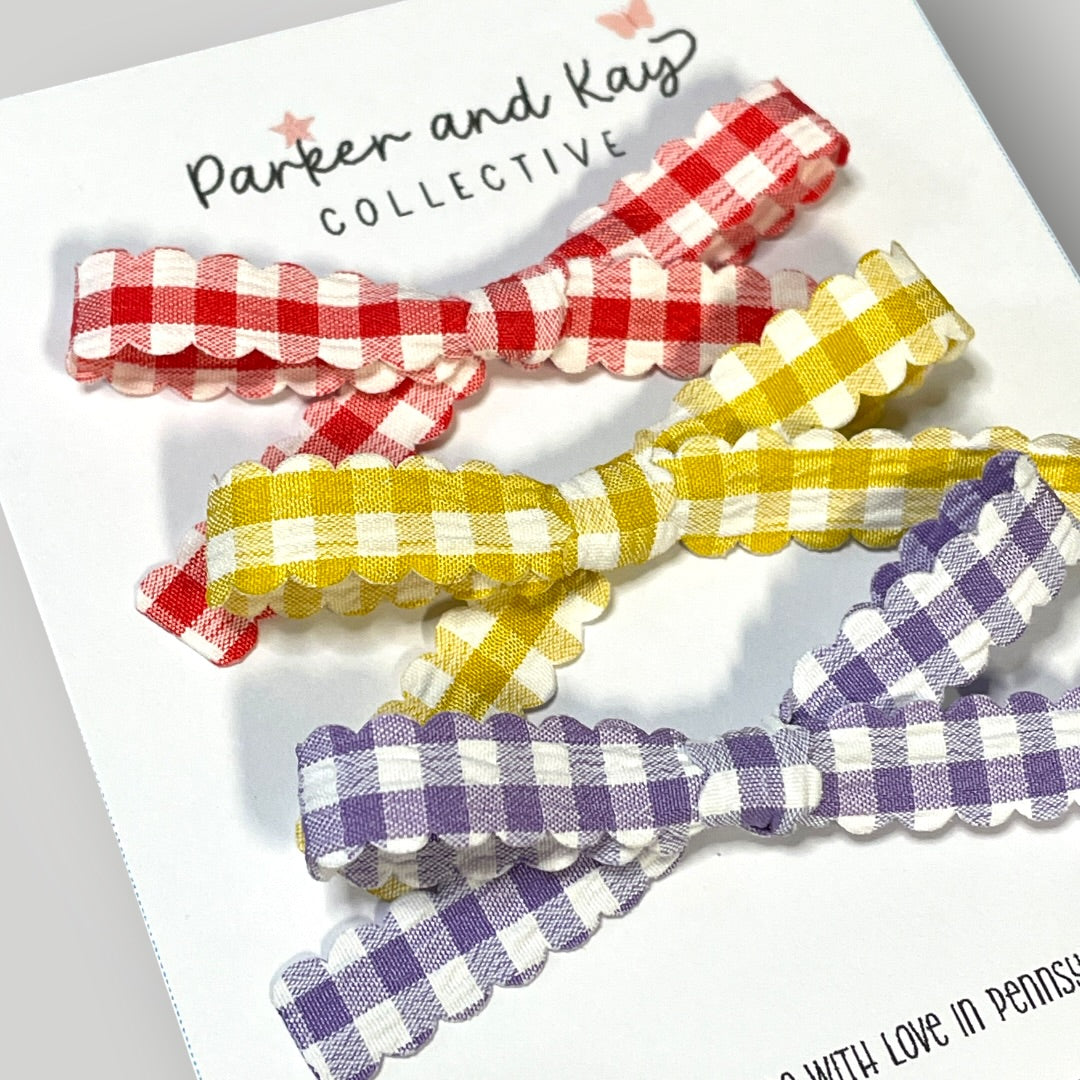 Petite Hairbow Variety Set | Gingham Garden (Small Batch)