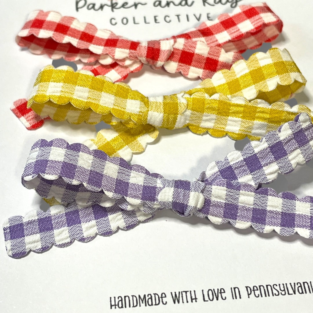 Petite Hairbow Variety Set | Gingham Garden (Small Batch)