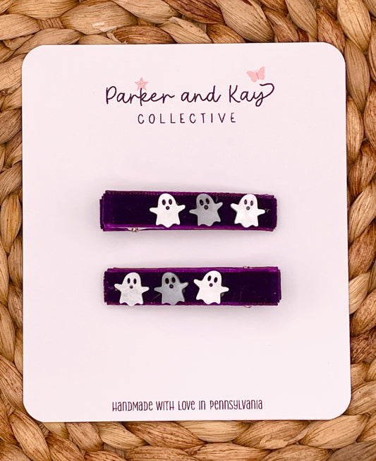 Velvet Boo Clips | Haunted Plum