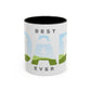 BEST DAD EVER Personalized Accent Coffee Mug (11, 15oz)