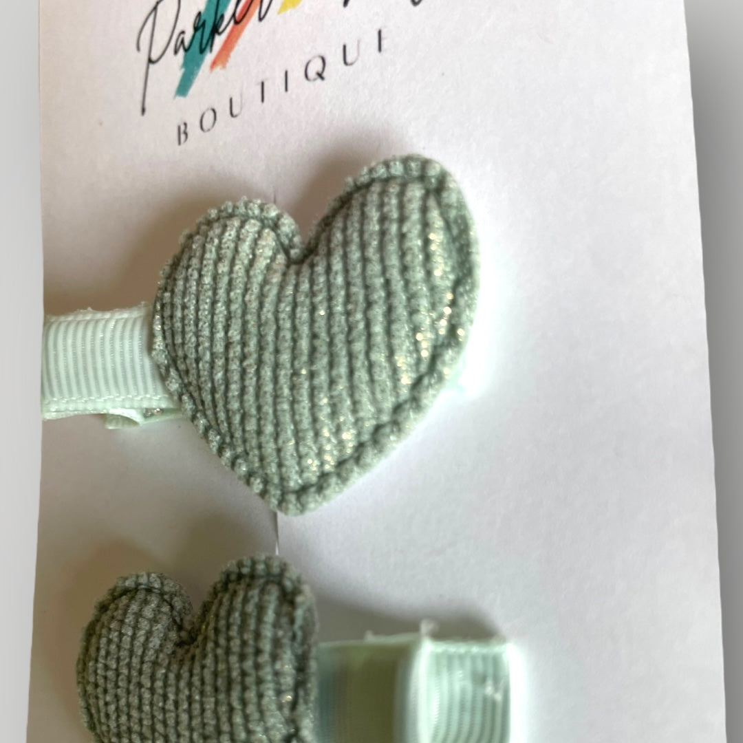 PATTY Textured Hearts Hair Clips