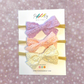Embroidered Floral Hair Bows