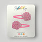 Shimmering Seashell Snap Clips