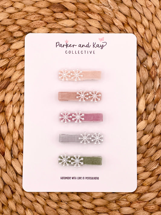 Velvet Variety Set | Frosted Pastel Snowflakes