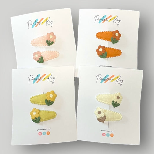 Autumn Bloom Hair Clips