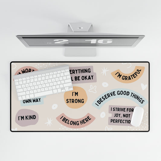 POSITIVE AFFIRMATIONS Desk Mat