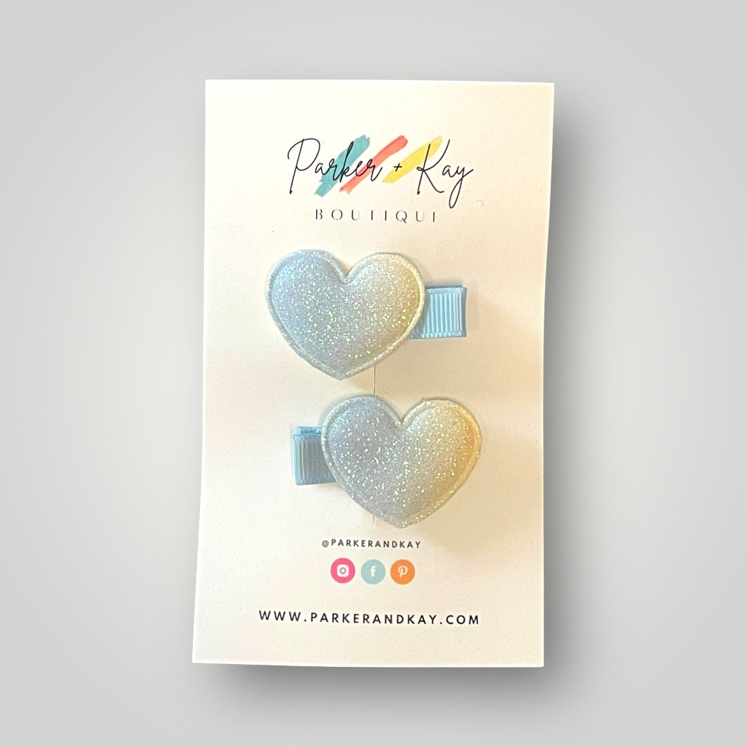 Unicorn Heart Hair Clips