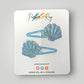 Shimmering Seashell Snap Clips