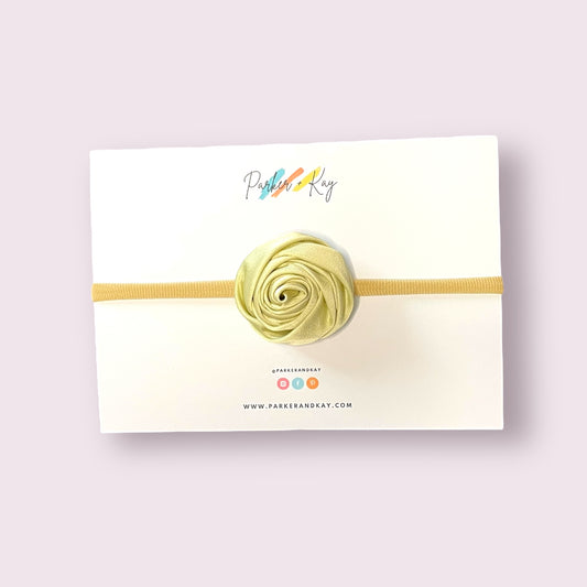 Satin Rose Baby Headband