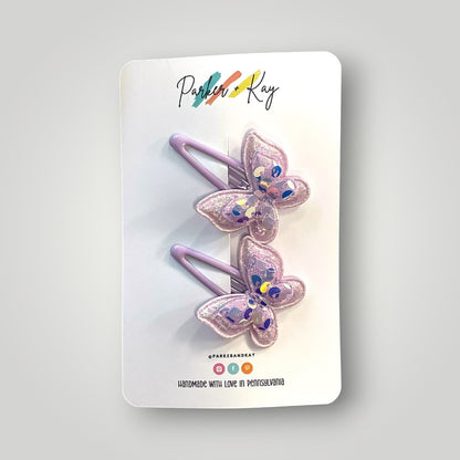 Stardust Butterfly Snap Clips