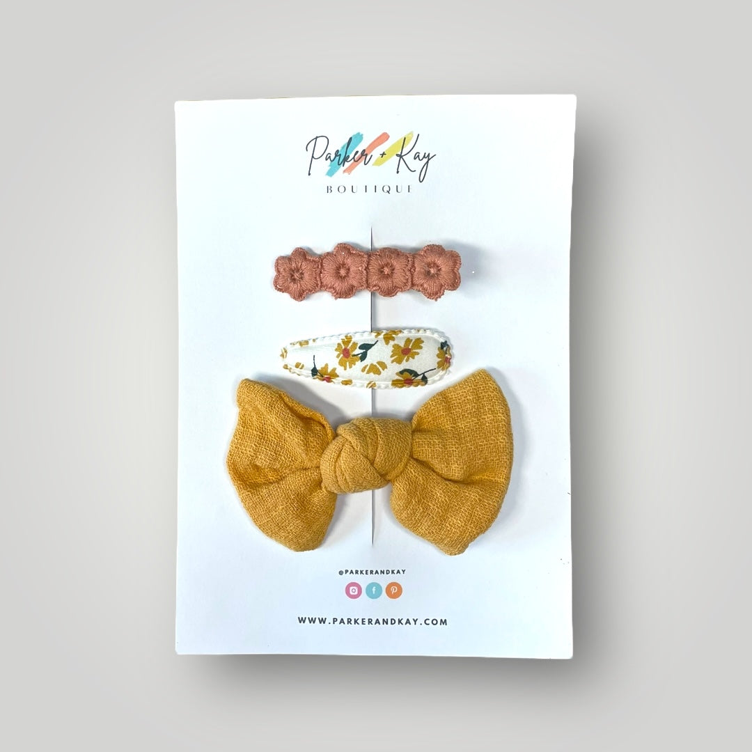 Knot Bow and Clips Set