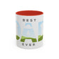 BEST DAD EVER Personalized Accent Coffee Mug (11, 15oz)