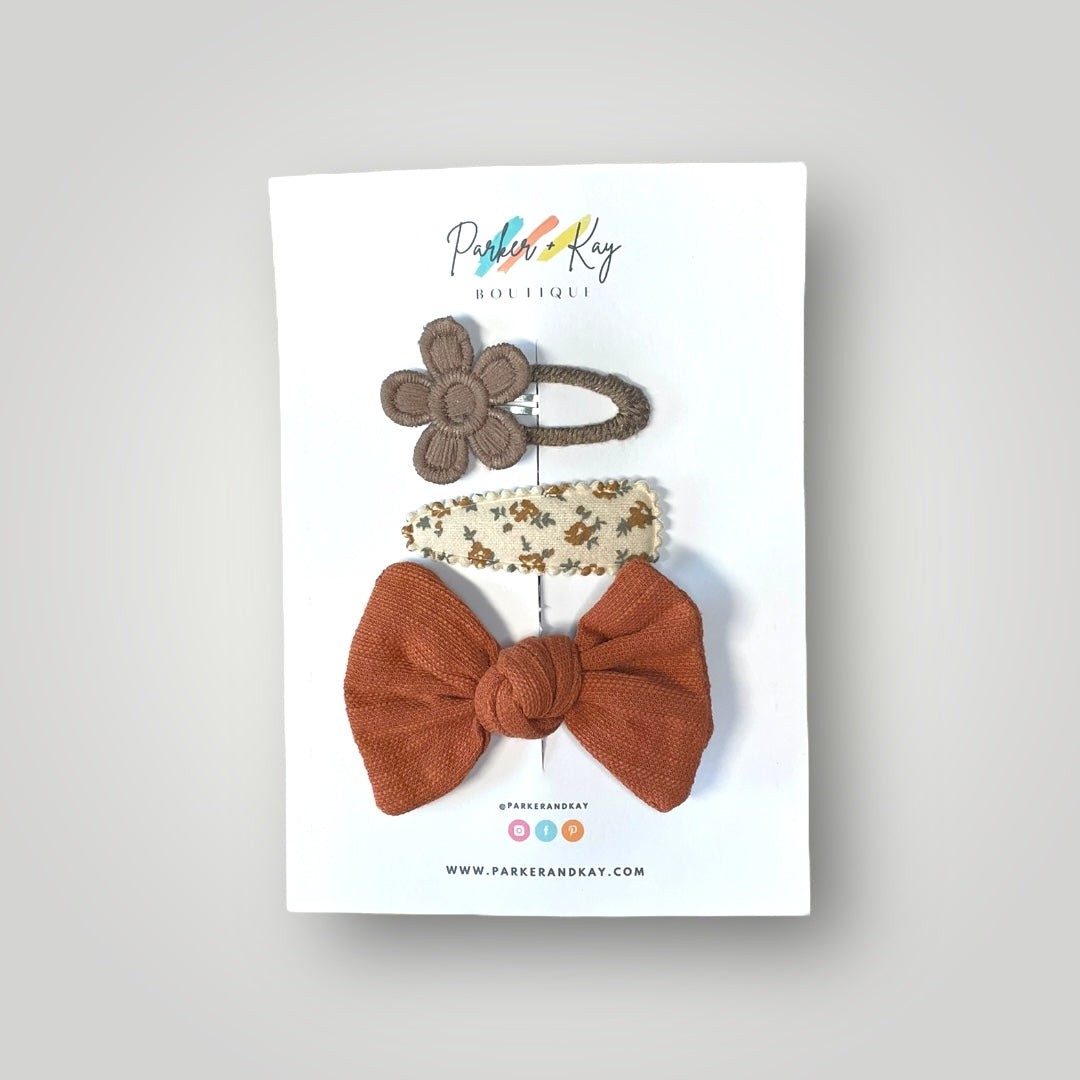 Knot Bow and Clips Set